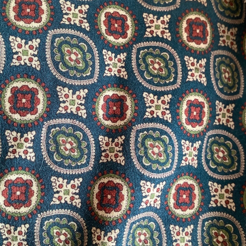Daniel Hechter Paris Teal Geometric Printed 100% Cotton Shirt Size L - Picture 14 of 15